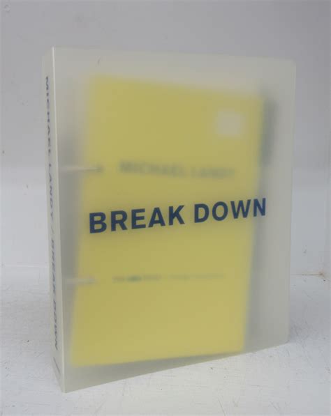 Michael Landy: Break Down by LANDY, Michael: Near fine (2001) First Edition. | Attic Books (ABAC ...