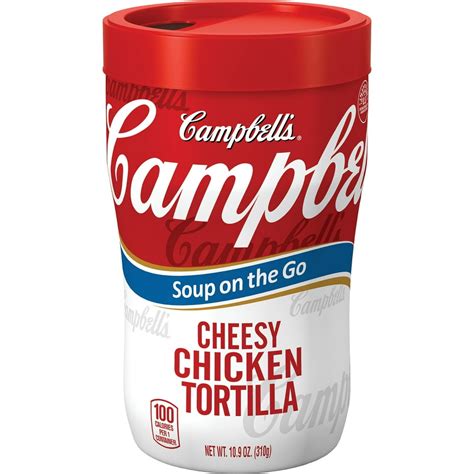 Campbell's Soup on the Go Cheesy Chicken Tortilla Soup, 10.9 oz ...