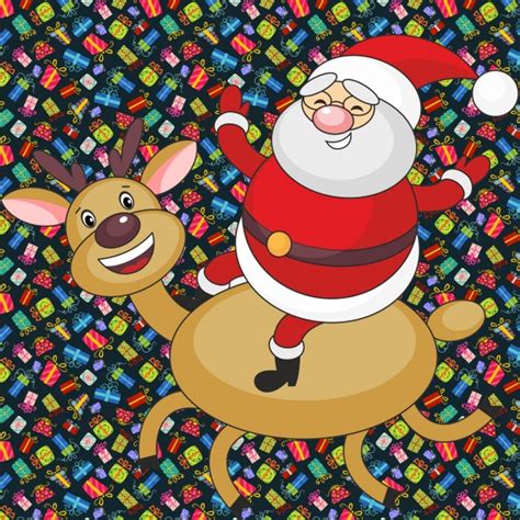 Santa Claus On A Reindeer Free Stock Photo - Public Domain Pictures