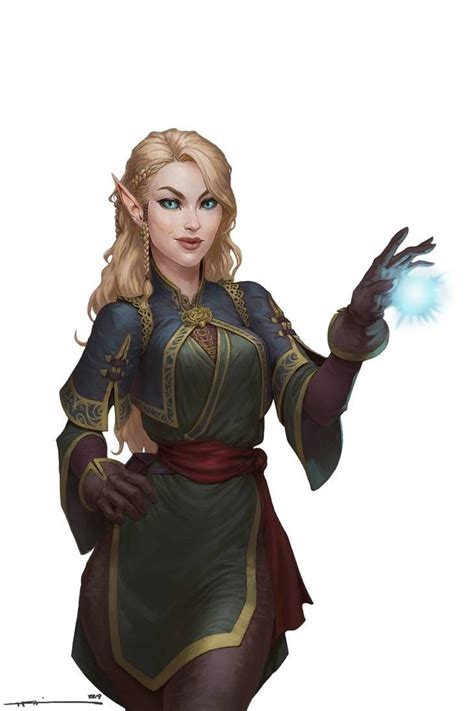 Pin by Floyd Puller on D&D PCs or NPCs | Female wizard, Elf art ...