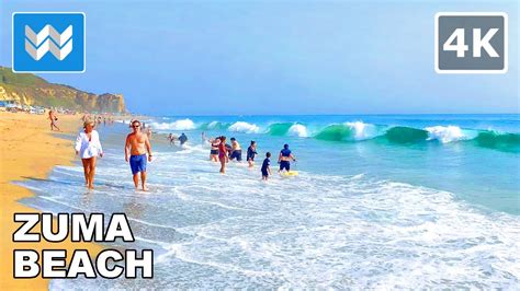 [4K] Zuma Beach in Malibu, California USA - Virtual Beach Walking Tour ...