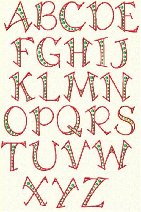 Christmas Monogram Font 17 Machine Embroidery Designs - Etsy UK