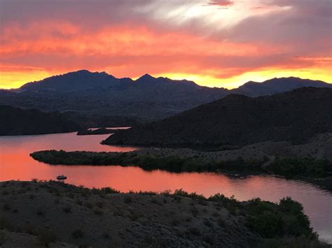 Lake Mohave Sunset | Lake, Sunset, River