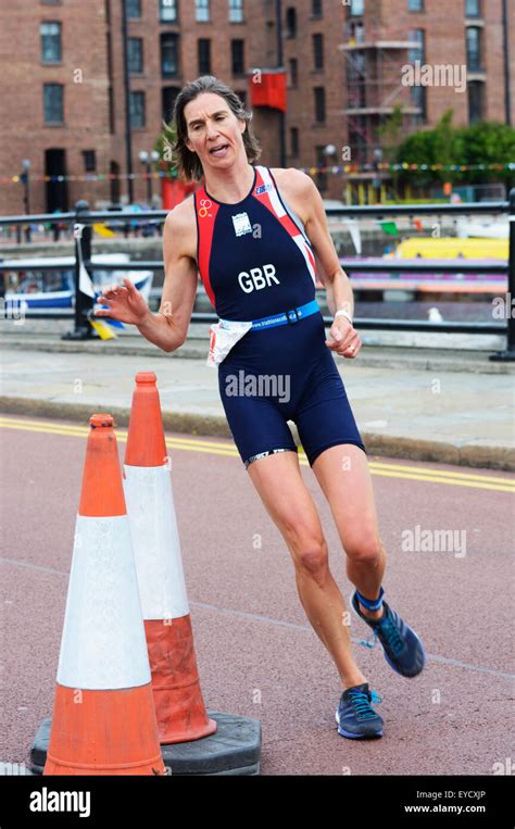 tri-athlete runners competing in the Liverpool Triathlon - part of the ...