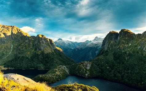 Wallpaper New Zealand Fiordland Nationalpark, Berge, See HD: Widescreen: High Definition: Fullscreen