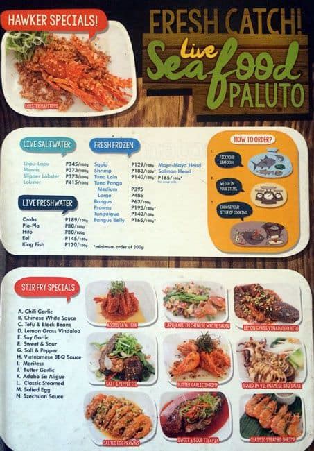 Seafood Island menu price 2022-2023 near Robinsons Galleria in Quezon ...