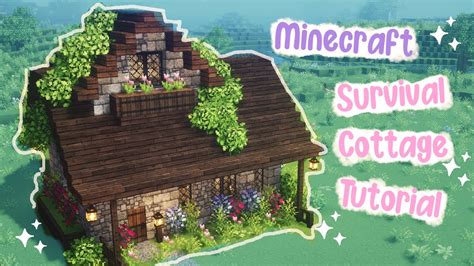 Starter House Tutorial Cottagecore Minecraft 🍄🌿 Mizunos Cottage Fairy Aesthetic 🌸 Easy Survival ...