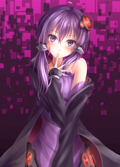 Wallpaper : illustration, long hair, anime girls, purple hair, black hair, Vocaloid, purple eyes ...