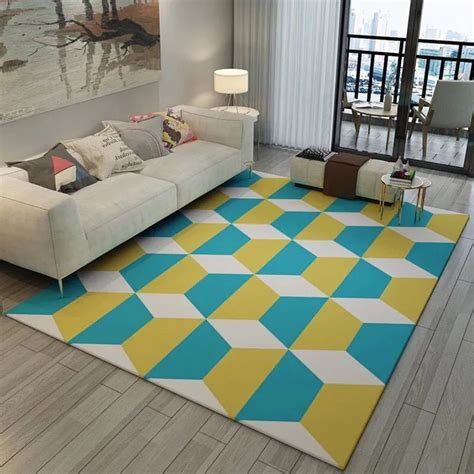 Living Room Floor Mat Carpet Non slip Sofa Tea Table Mats Carpet Bedroom Rectangle Floor Mat ...