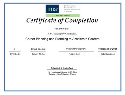 CMA Certificate | PDF