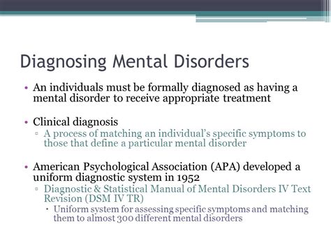 Axis i mental disorders