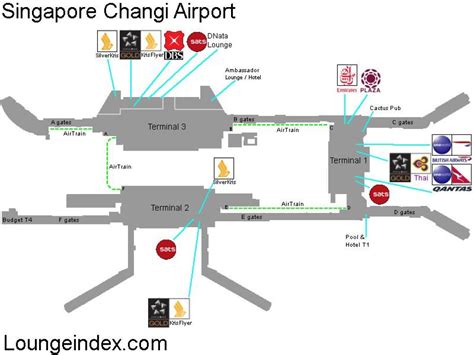 Singapore airport map map - Map of Singapore airport map (Singapore)