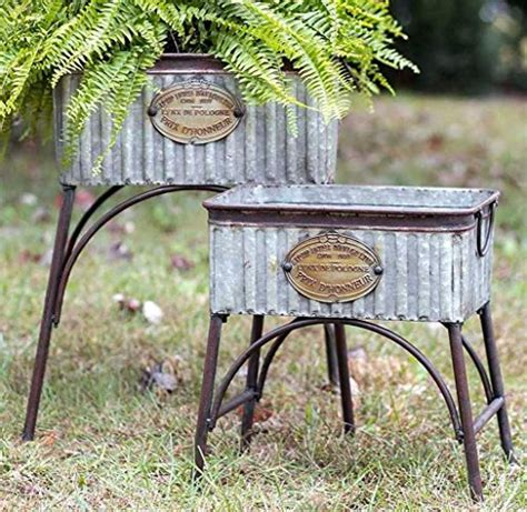 Galvanized Metal Planters