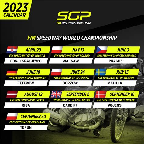 Speedway Grand Prix 2023 Calendar