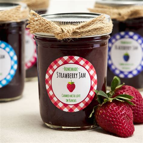 Custom Jam Jar Labels + Ideas | Jam jar labels, Jar labels, Homemade strawberry jam