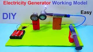 electricity generator working model - science project - physics project - DIY School Project ...