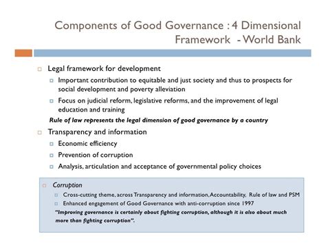 Good Governance : Origin, concepts and components