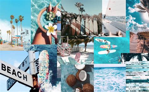 🔥 Download Summer Aesthetic Beach Collage Wallpaper by @scottt | Summer Collage Beach Wallpapers ...