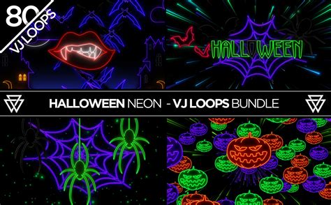 Halloween Neon +80 VJ Loops | Volumetricks
