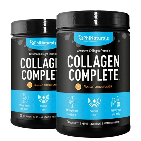 Collagen Complete Hydrolyzed Protein Powder (Pack of 2) [Citrus ...