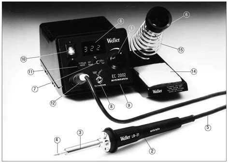 Weller EC 2002 antistatic Power Unit 220 V electronics Soldering station Instruction Manual