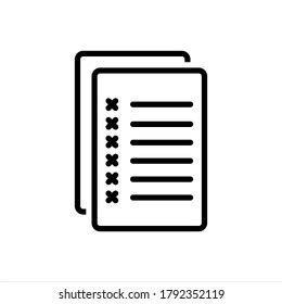 Vector Black Line Icon Mistake Stock Vector (Royalty Free) 1792352119 ...