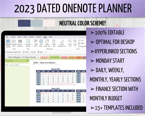 2023 Onenote Planner Onenote Digital Planner Template 2023 - Etsy ...