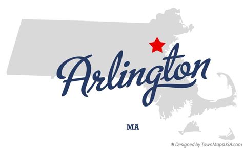 Map of Arlington, MA, Massachusetts