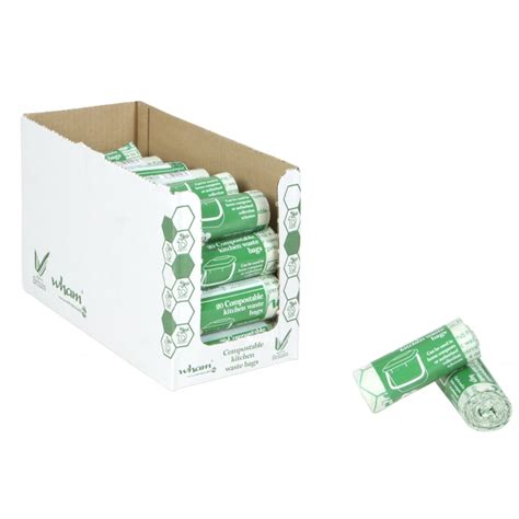 (d) 10L Compostable kitchen waste bags (roll of 20) - Home Storage from PlasticBoxShop UK