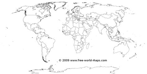 blank world map printable