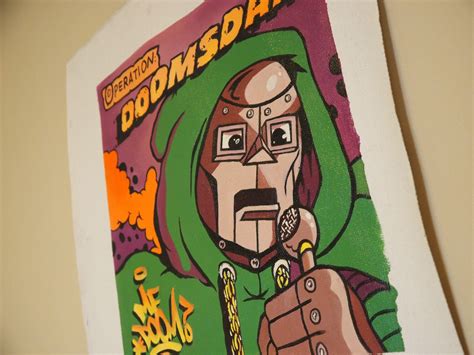 MF DOOM Operation Doomsday Album Cover Hand Painted on Canvas 10 by 10 ...