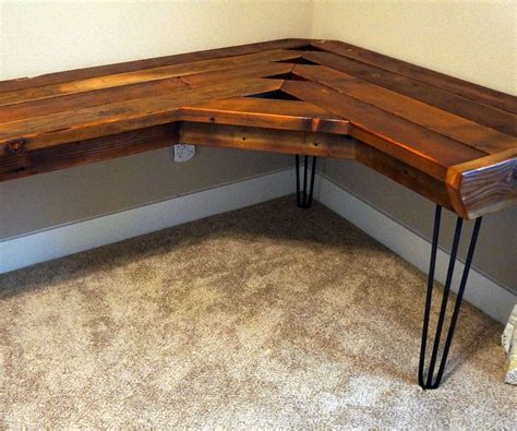 Reclaimed Corner Desk | Wood corner desk, Wooden corner desk, Large corner desk