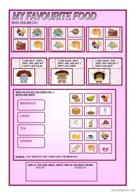 My Favourite Food Worksheet Oultet Website | rbk.bm