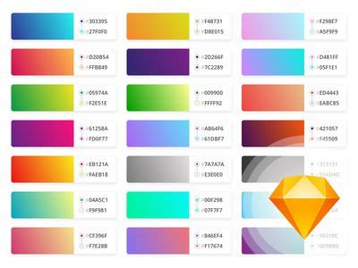 Gradients pack 𐄂 Free .sketch | Gradient color design, Flat color palette, Color palette