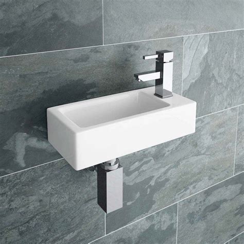 Rondo Cloakroom Suite (Toilet + Wall Hung Basin) | Victorian Plumbing UK