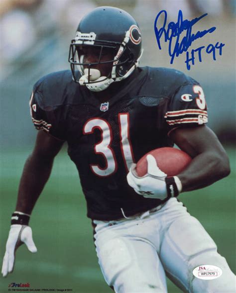 Rashaan Salaam Autographed Chicago Bears 8×10 Photo HT JSA 13980 – Denver Autographs