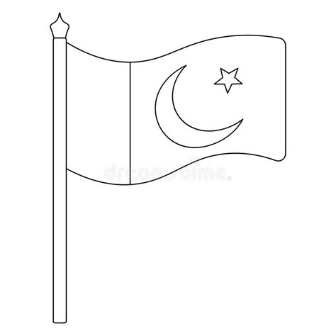 Flag of Pakistan. Sketch. Vector Illustration. Coloring Book for ...