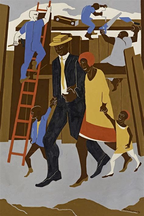 The Builders, by Jacob Lawrence | Jacob lawrence art, African american art, Harlem renaissance ...