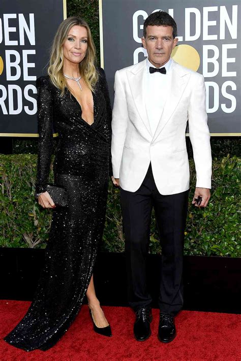 Antonio Banderas, Nicole Kimpel at the Golden Globes