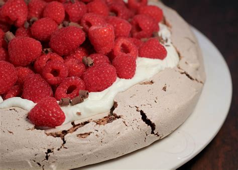 Chocolate Raspberry Pavlova - That Skinny Chick Can Bake