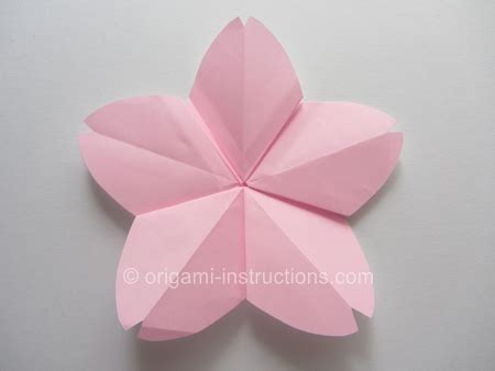 Easy Origami Cherry Blossom Folding Instructions