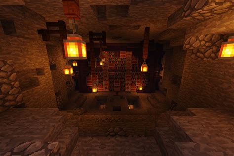 Cave library I made on an SMP server : r/Minecraft