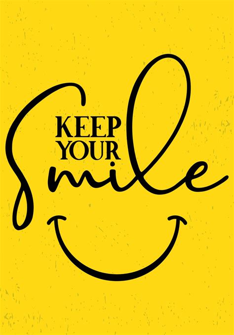 Motivational quotes poster with text. Keep your smile. 3410202 Vector Art at Vecteezy