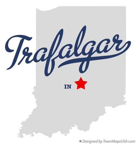 Map of Trafalgar, IN, Indiana