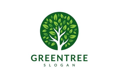 Green Tree Logo | Tree logos, Tree logo design, Watercolor logo