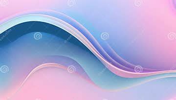 Pink and Blue Abstract Background with Wavy Waves. Pastel Colors. Stock Illustration ...