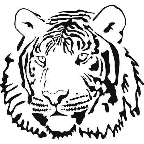 Best Photos Of Tiger Outline Coloring Page - Cute Tiger Clip Art ... - Coloring Home