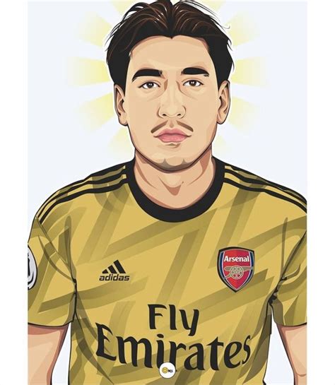 a drawing of a man in a soccer uniform with the words, fly emirates on it