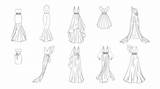 Prom Dress Coloring Page sketch template