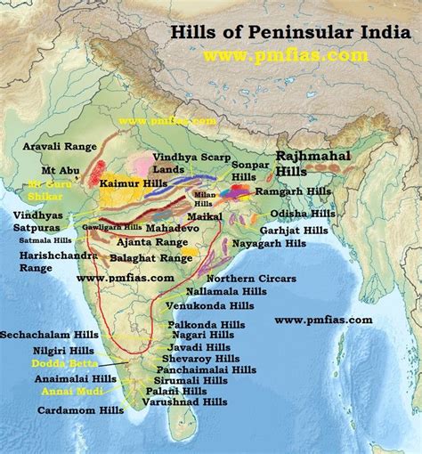 western ghats in india map upsc